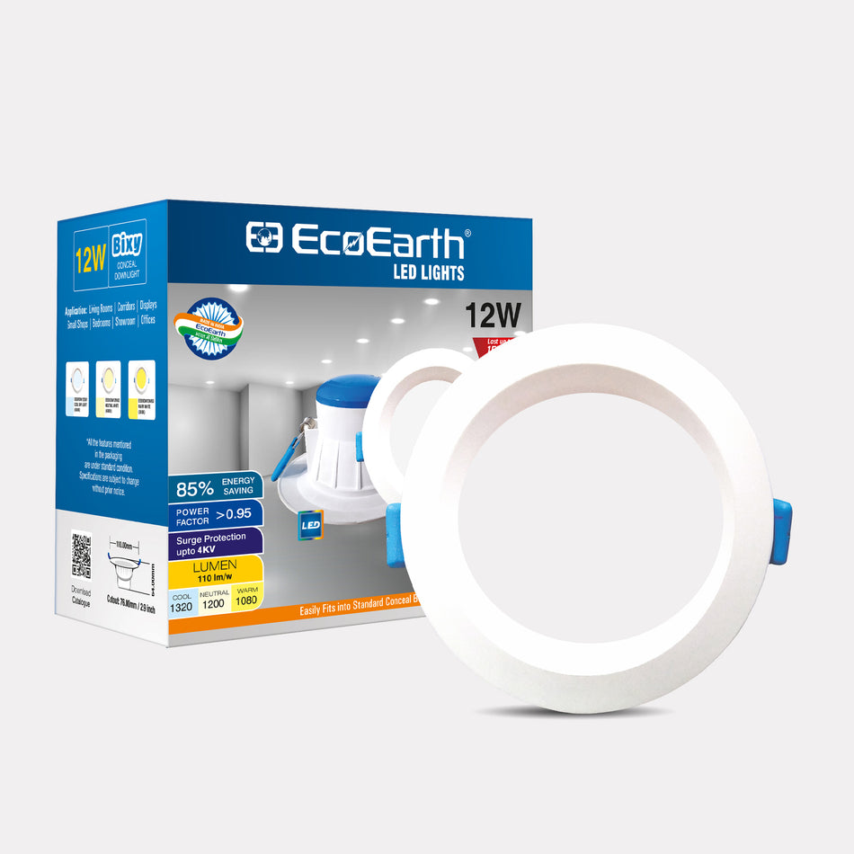 EcoEarth Bixy Concealed Light | Recessed Light | Downlight |  12W