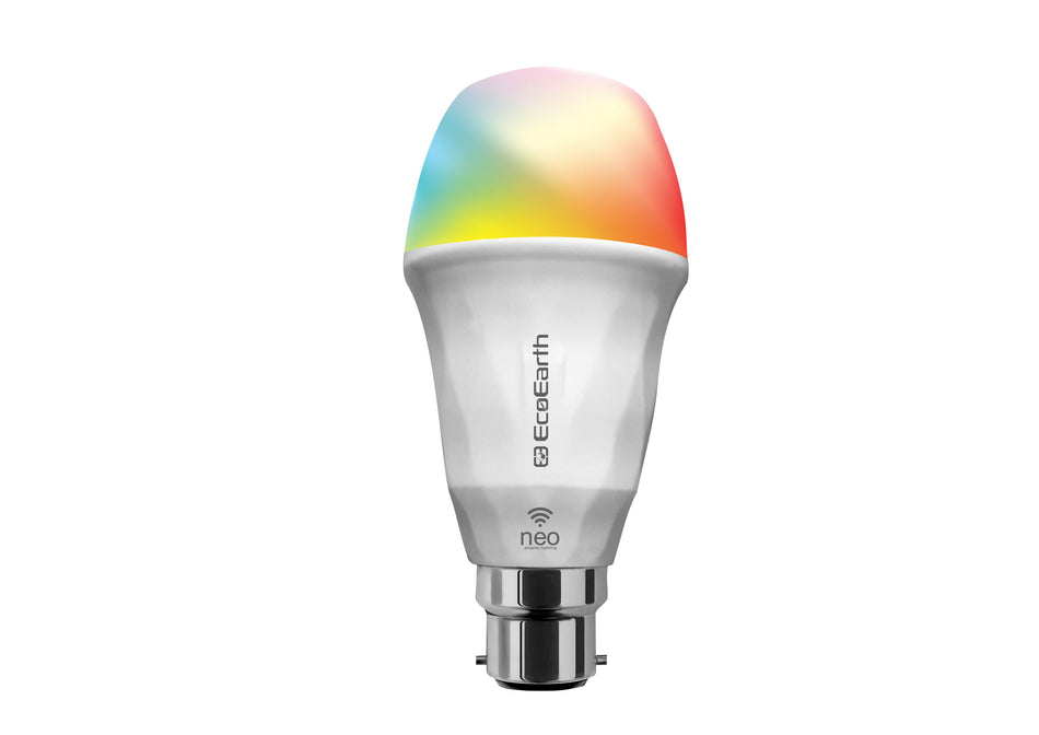 EcoEarth Neo Wi-Fi Smart Led Bulb | Compatible with Alexa and Google Home B22 , 9-Watt | 16 Million Colors | RGB+CCT