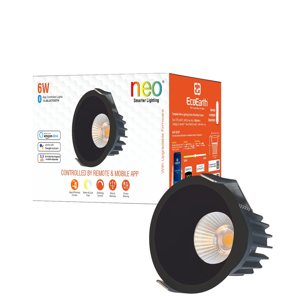 EcoEarth NEO Smart Trimless COB LED Downlight | Bluetooth Control | Tunable White