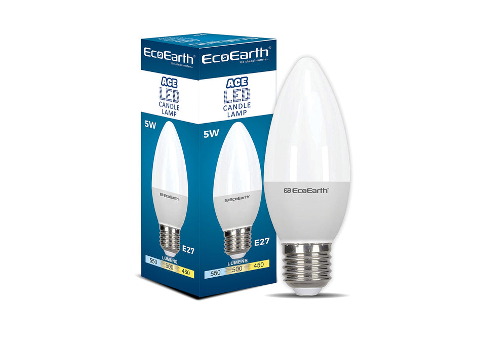EcoEarth Ace LED 5W Classic Candle Bulb, E27