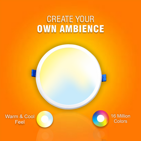 
"EcoEarth Neo Wi-Fi Smart LED Panel – Tunable White LED panel light with CCT, compatible with Alexa and Google Home for voice-controlled smart lighting and customizable brightness settings."