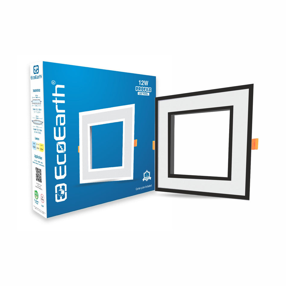 EcoEarth Profile Led Panel Light  | Center Plate Included | Ceiling Light | Square