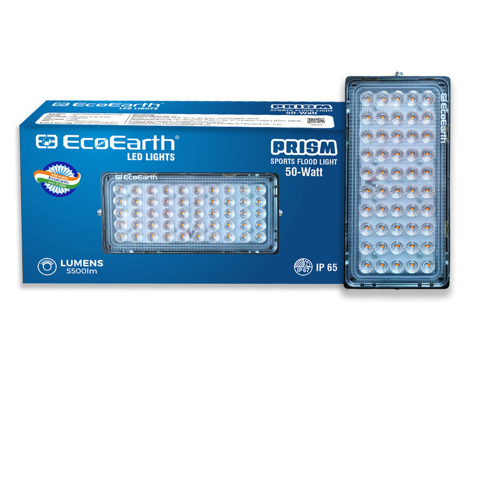 EcoEarth Prism Sports Flood light, 50-Watt | Cool Day Light 6500K