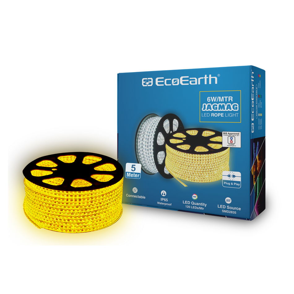EcoEarth Jagmag Flat Rope Light With Wire