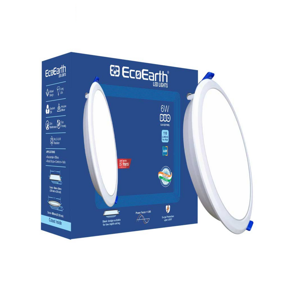 EcoEarth DUO Backlit Led Panel Round | Ceiling Downlight