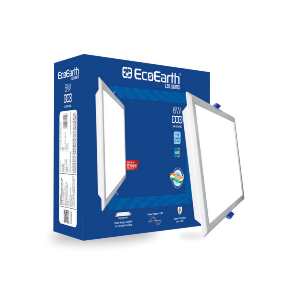 EcoEarth DUO Backlit Led Panel  | Ceiling Light | Recessed Light | Square