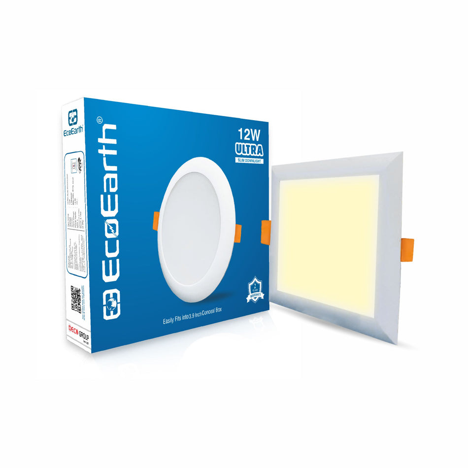 EcoEarth Ultra Slim Downlight | Panel light | Ceiling Light |  Square